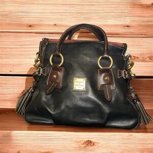 Dooney & Bourke Black and Brown Satchel